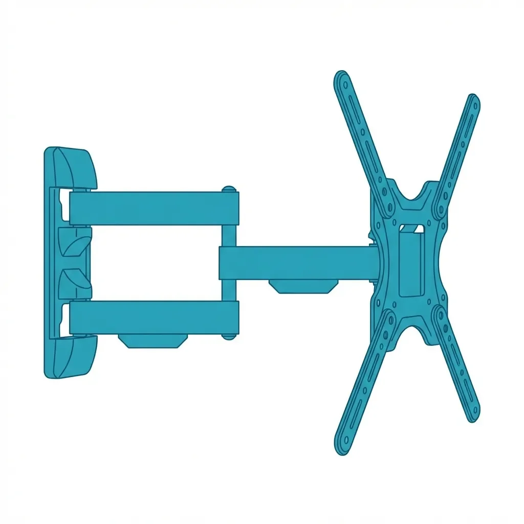 Full motion swivel TV wall mount bracket with articulating arm